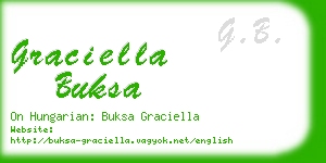 graciella buksa business card